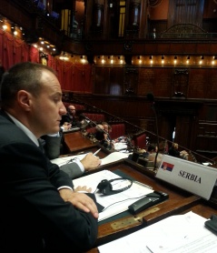 29 September 2014. MP Dejan Radenkovic at the Conference under Italy’s Presidency of EU
